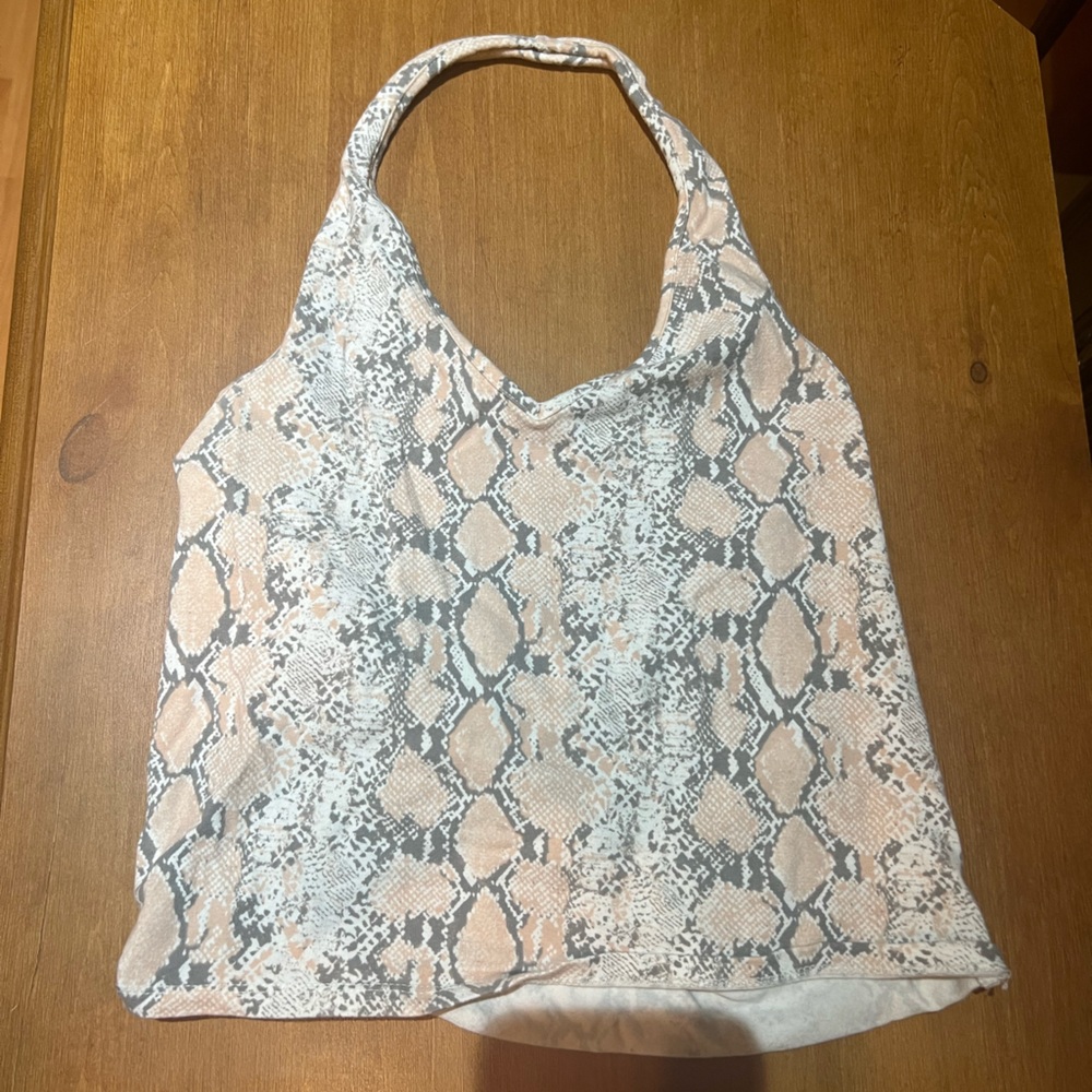 Snakeskin halter top